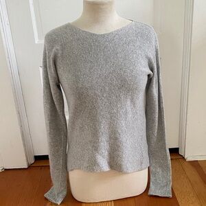 Bianco & Blu Light Grey Cashmere Blend Pullover Sweater‎ Small